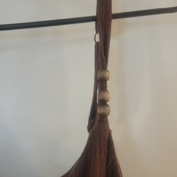 TORRID 2x Midi Textured Tiered Cotton Sun Dress Plus Size Brown - Picture 4 of 11